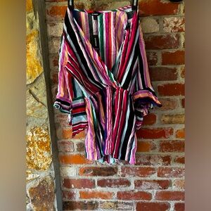 Express, new with tags, petite small pink and white striped